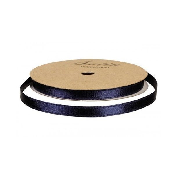 Satinb�nd | 6mm 10m | Marinebl� |