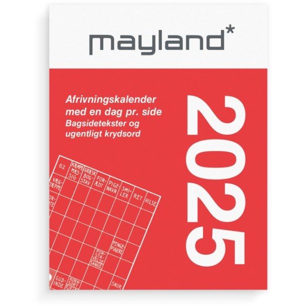 Mayland | Broderikalender Med Bagside Tekst | 2025 |