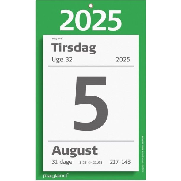 Mayland | Kmpe afrivningskalender | 2025 |