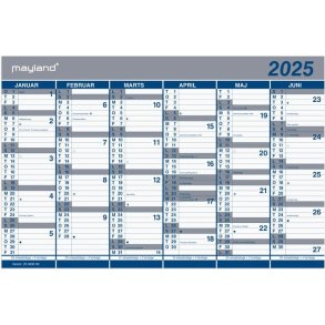 Mayland | Kontorkalender 2025 | dobbelt halvrskalender |