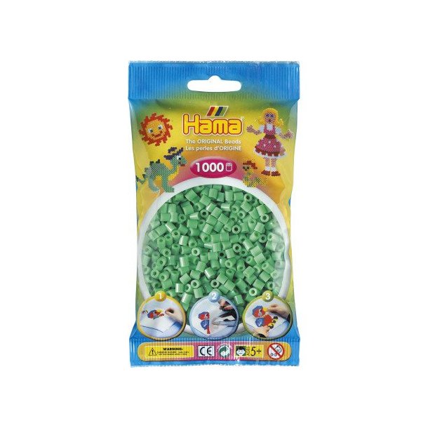 Hama Midi Perler | 1000stk | 207-11 | Lysegr�n |