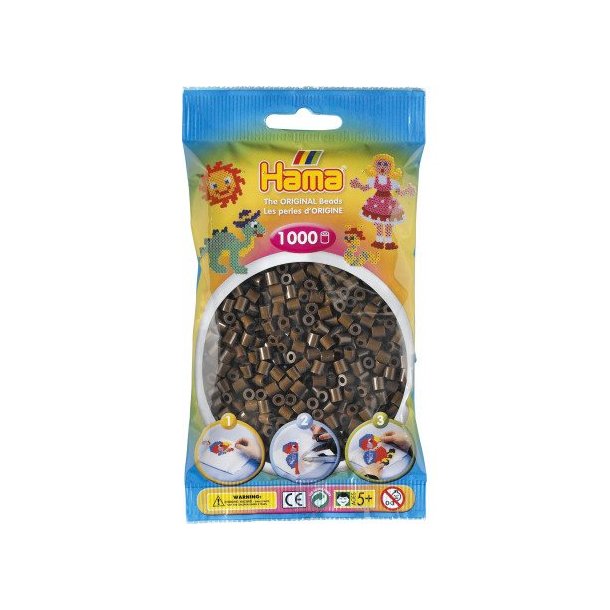 Hama Midi Perler | 1000stk | 207-12 | Brun |