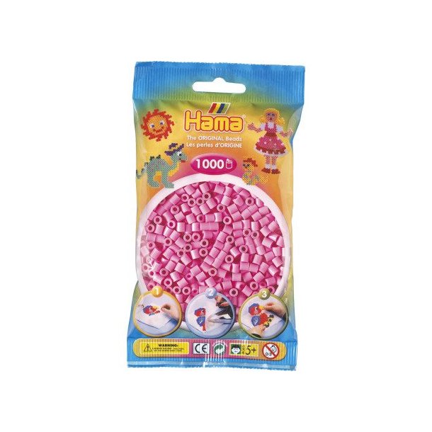 Hama Midi Perler | 1000stk | 207-48 | Pastel Pink |