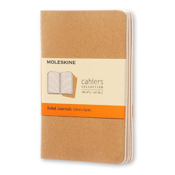 Moleskine Ruled Cahier - Kraft Cover (3 Set)