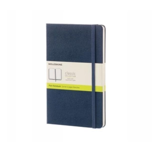 Moleskine Sapphire Blue Large Plain Notebook Hard 