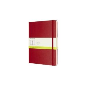 Moleskine Scarlet Red Extra Large Plain Notebook Hard