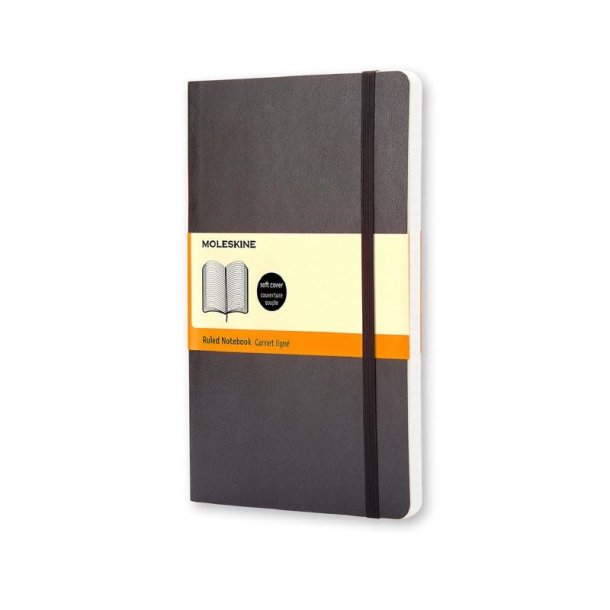 Moleskine Soft Large Ruled Notebook Black