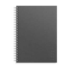 Notebook | Textile | Grey | Lined A4 |