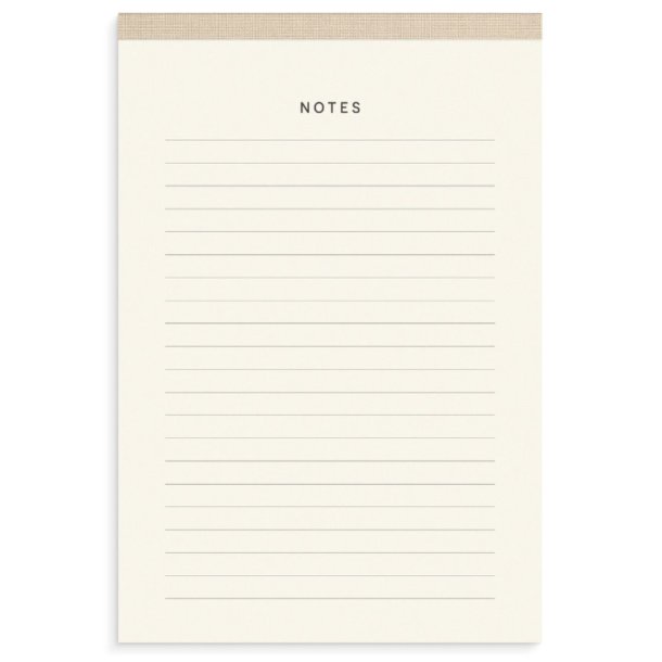 Notepad Textile Beige A5