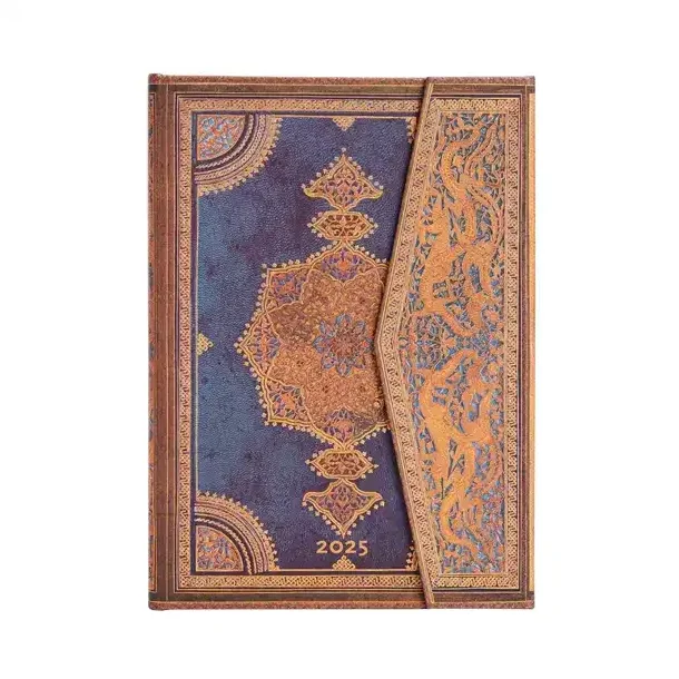 PaperBlanks Kalender 2025 | Safavid Indigo | Midi | Dagkalender |