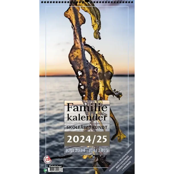 Plakatforlaget | Familie Kalender | Skoleret Rundt Med Foto | 2024/2025 |