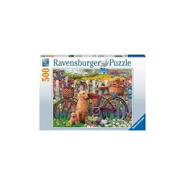 Puslespil | S�de hunde i haven | 500 brikker |