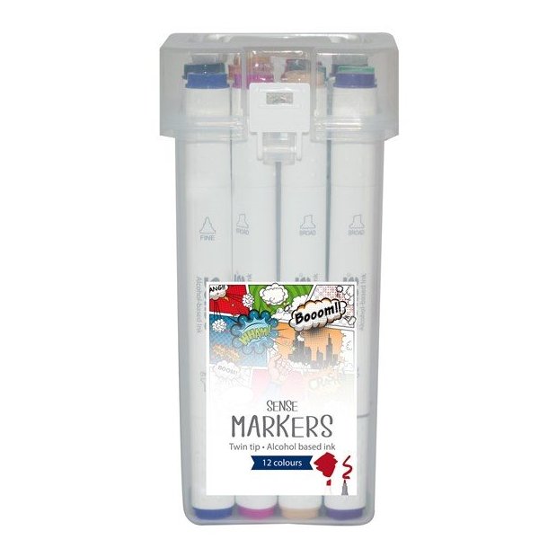 Sense Permanent Twin marker 12stk