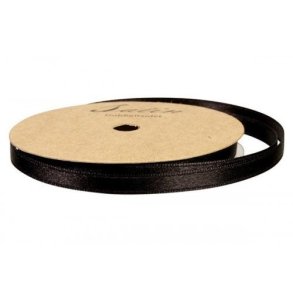 Satinbnd | 6mm 10m | Sort |