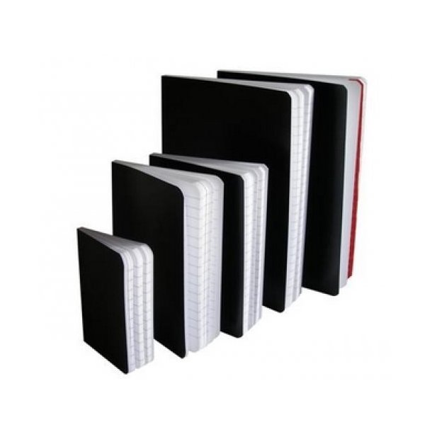 Alfabet Notesbog | A7 | linieret | Sort | Voksdugsomslag | Index |