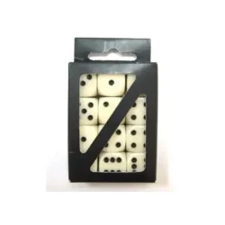 Yatzy Terninger - 12 stk, cremefarvet