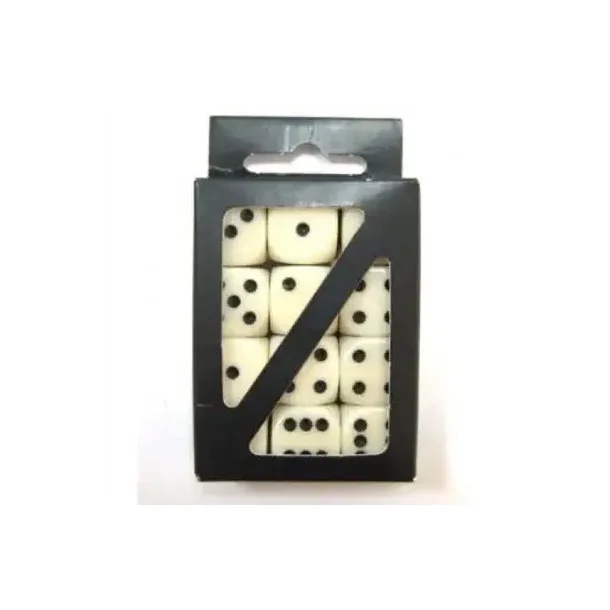 Yatzy Terninger - 12 stk, cremefarvet