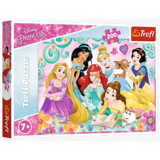 Puslespil | Happy world of Princesses | 200 Brikker |
