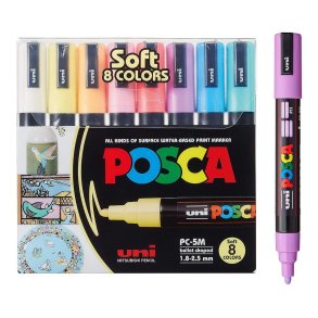 Uni Posca PC-1M 8 Softcolors