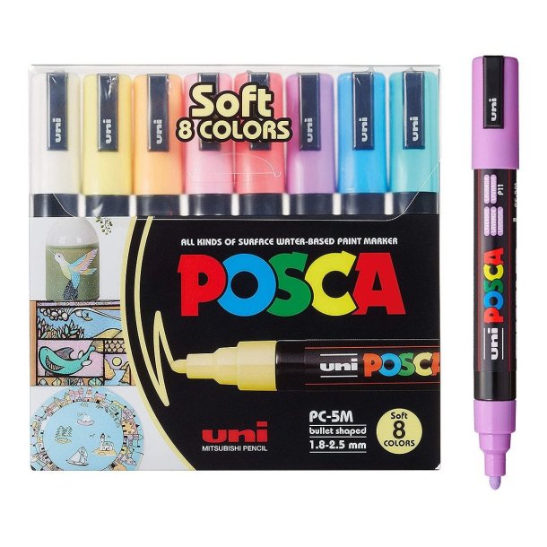 Uni Posca PC-1M 8 Softcolors