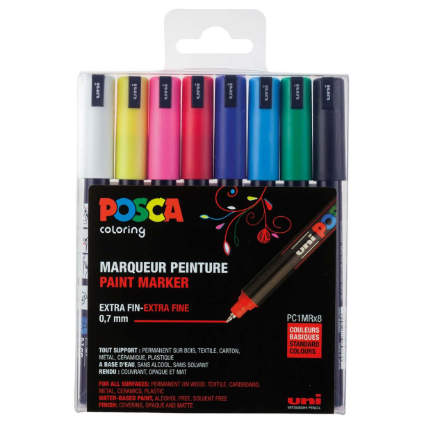 Uni Posca PC-1MR 8stk