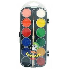 Vandfarver | m. Pensel 12stk |