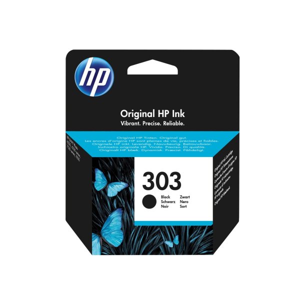 HP 303 black ink cartridge, blistered