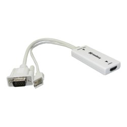 VGA+Audio to HDMI Converter, White