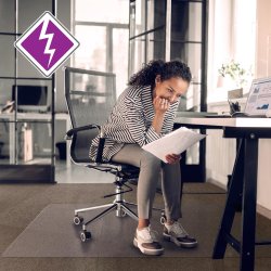 Advantage antistatisk stoleunderlag PVC 120x150 cm tppe