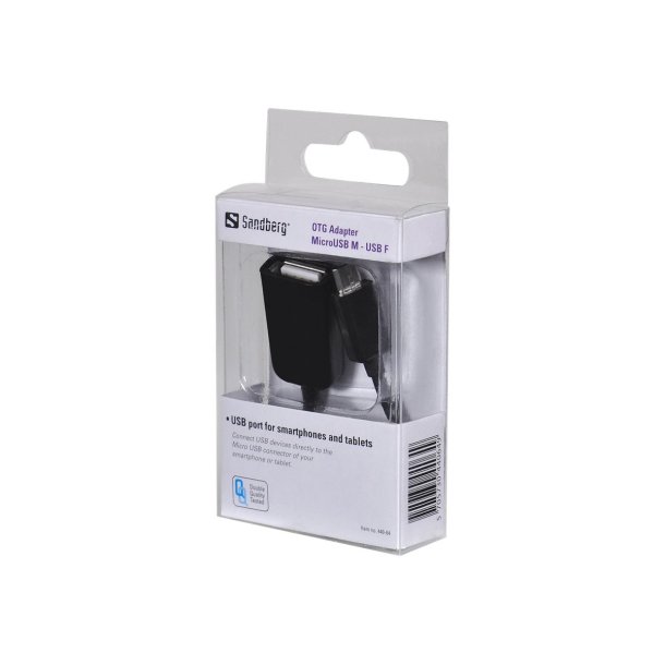 OTG Adapter MicroUSB M - USB F, Black