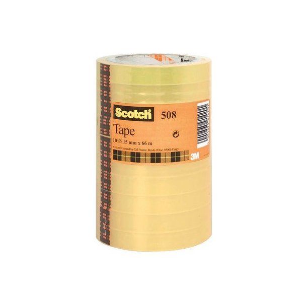 Tape Scotch 508 15mmx66m t�rn klar (10)