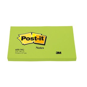 Post-it Notes 76x127 neon grn