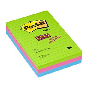 Post-it SS-Notes 102x152 lin. ass. neon (3)