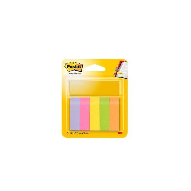 Post-it Indexfaner 15x50 papir ass. neon (5)