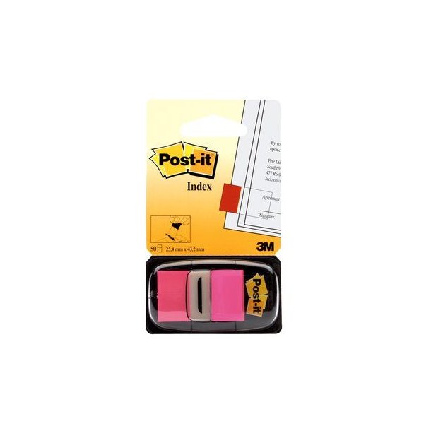 Post-it Indexfaner 25,4x43,2 neon pink