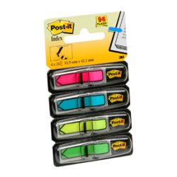Post-it Indexfaner 11,9x43,1 "pil" ass. neon (4)