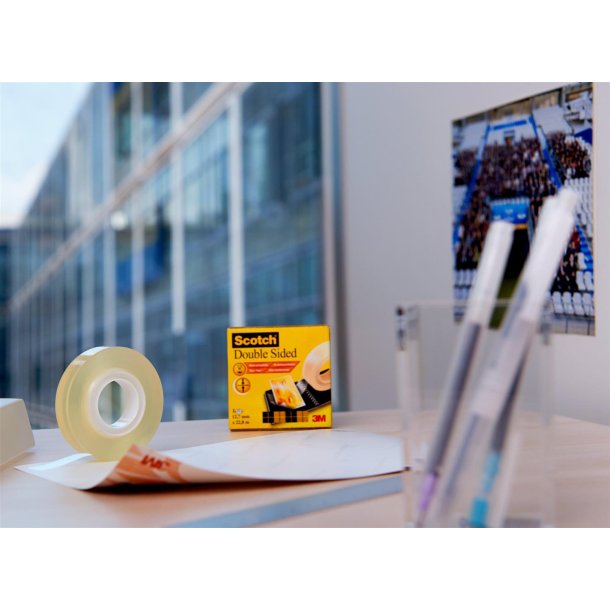 Dobbeltkl�bende tape 12mmx22,8m
