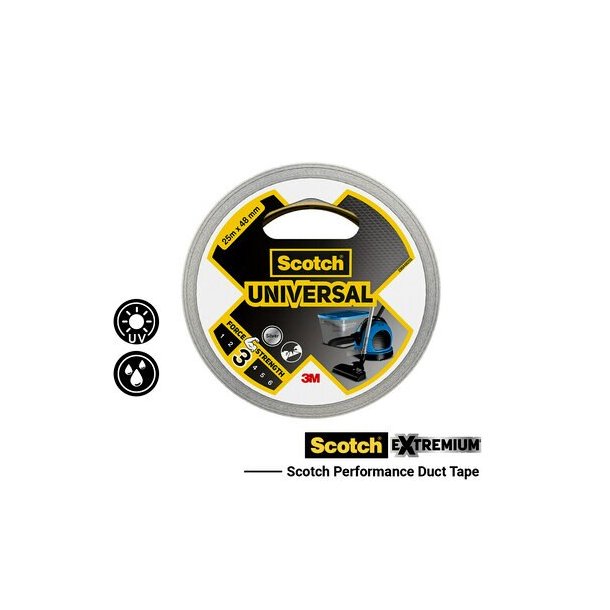 Tekstiltape Extremium S�lv 3m x 25mm