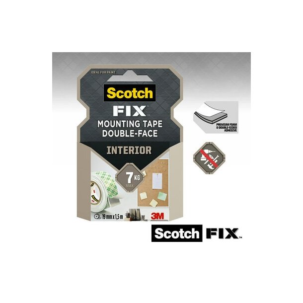 Scotch-Fix mont. tape 19mm x 1,5m inde