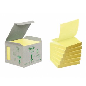 Post-it Z-Notes 76x76 recycled gul (6)