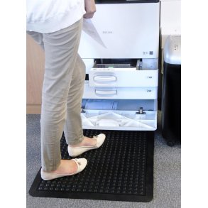 Floortex anti-fatigue gummi m�tte 90x150 cm sort