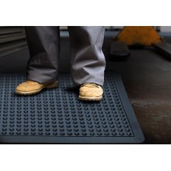 Floortex anti-fatigue gummi m�tte 90x150 cm sort