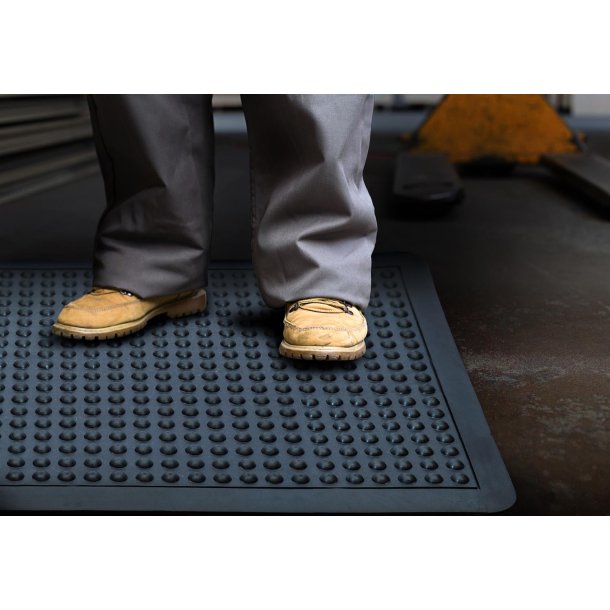 Floortex anti-fatigue gummi m�tte 90x150 cm sort