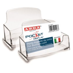 Visitkortholder transparent t/70 kort