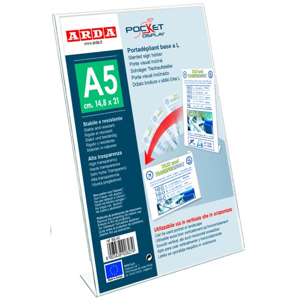 Skilteholder A5 L-fod