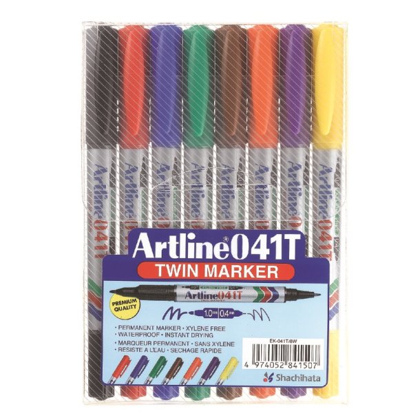 Marker Artline 041T 2-i-1 8-s�t