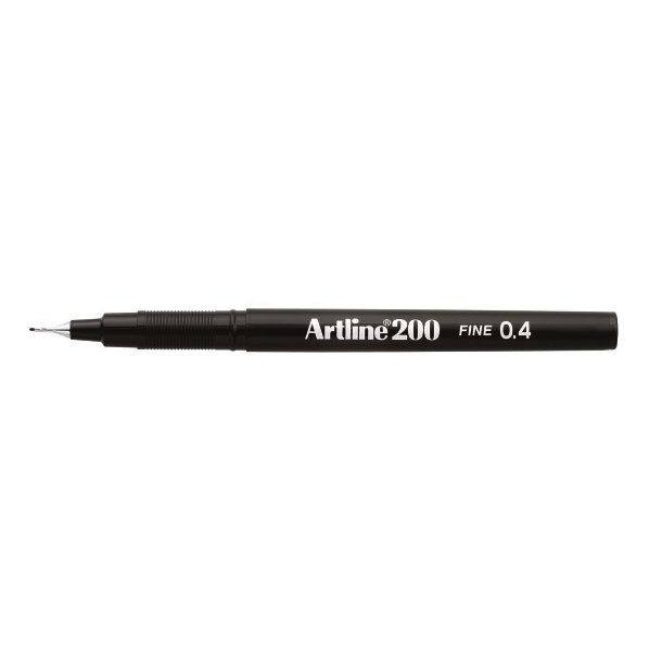 Fineliner Artline 200 Fine 0.4 sort