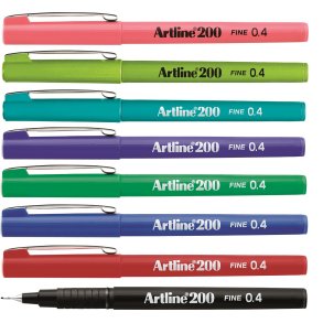 Fineliner Artline 200 Fine 0.4 8-s�t