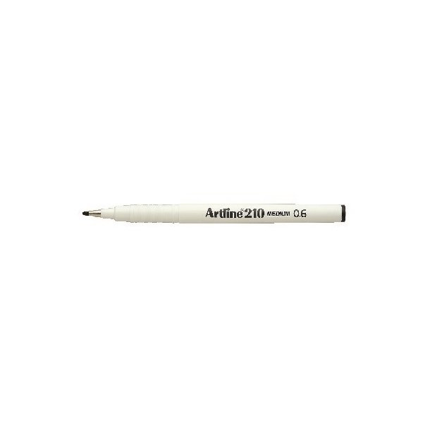 Fineliner Artline 210 M 0.6 sort