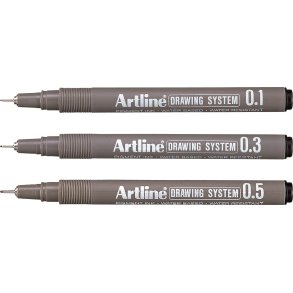 Drawing System Artline 3-s�t sort